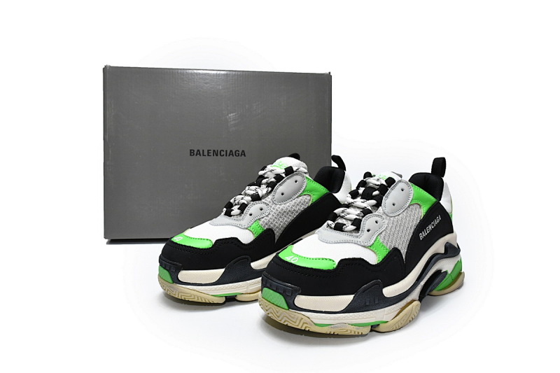 【CA0LJ】电子绿 巴黎1代复古老爹鞋 512178 W09T1 9000 Balenciaga Triple S Electronic Green W09T1 9000