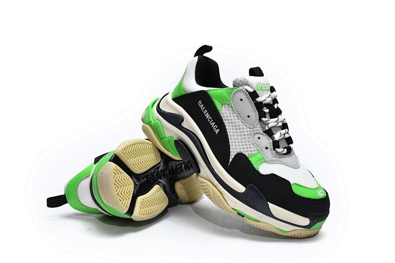 【CA0LJ】电子绿 巴黎1代复古老爹鞋 512178 W09T1 9000 Balenciaga Triple S Electronic Green W09T1 9000