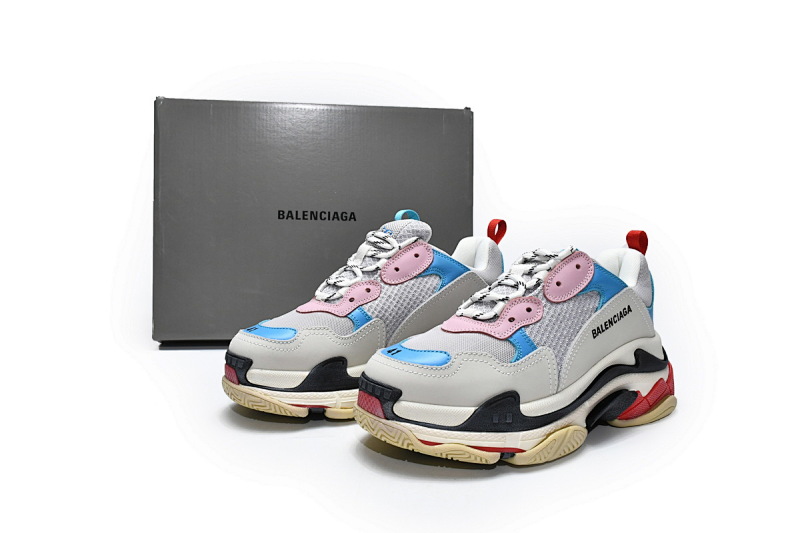 【CA0LJ】潮流粉 巴黎1代复古老爹鞋 524039 W09OH 4196 Balenciaga Triple S Tide Pink