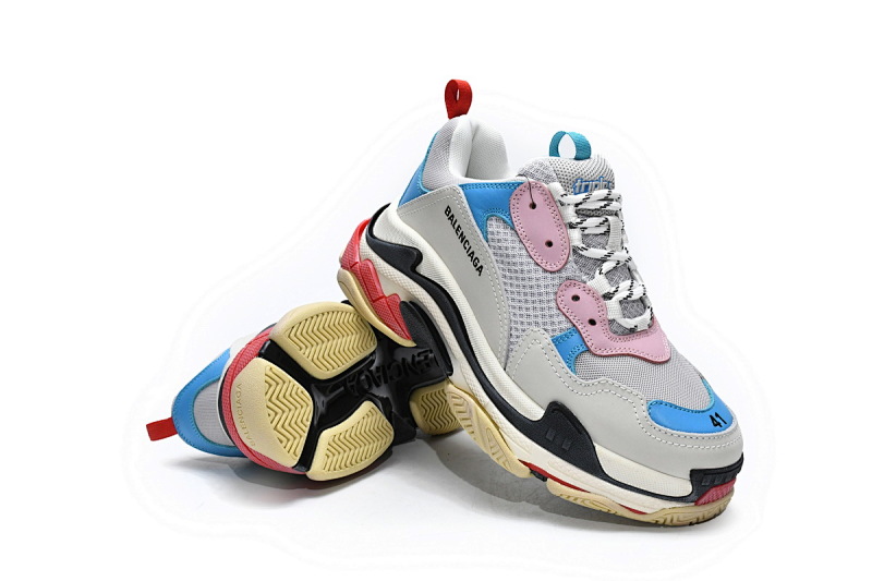 【CA0LJ】潮流粉 巴黎1代复古老爹鞋 524039 W09OH 4196 Balenciaga Triple S Tide Pink