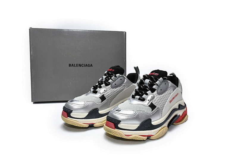 【CA0LJ】灰银黑 巴黎1代复古老爹鞋 512175 W0903 1081 Balenciaga Triple S Grey Silver Black