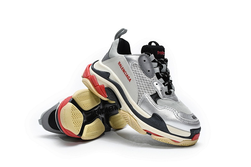 【CA0LJ】灰银黑 巴黎1代复古老爹鞋 512175 W0903 1081 Balenciaga Triple S Grey Silver Black