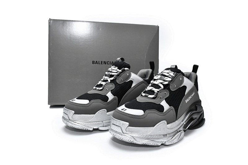 【CA0LJ】渐变灰 巴黎1代复古老爹鞋 536737 W2FA1 9108 Balenciaga Triple S Graded Grey