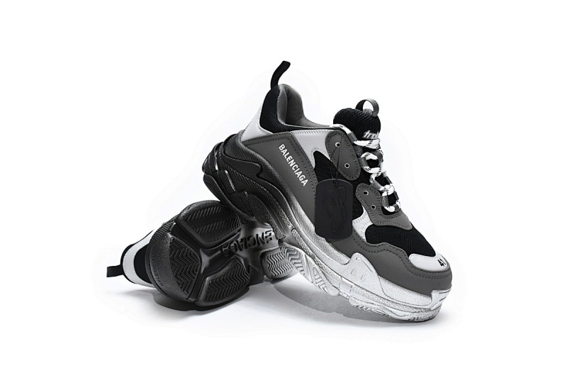 【CA0LJ】渐变灰 巴黎1代复古老爹鞋 536737 W2FA1 9108 Balenciaga Triple S Graded Grey