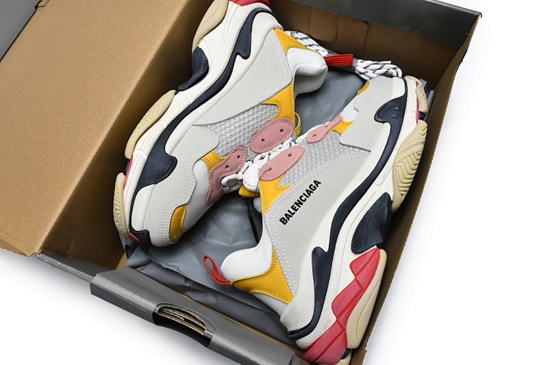 【CA0LJ】白浅粉 巴黎1代复古老爹鞋 524038 W09O5 9035 Balenciaga Triple S White Light Pink