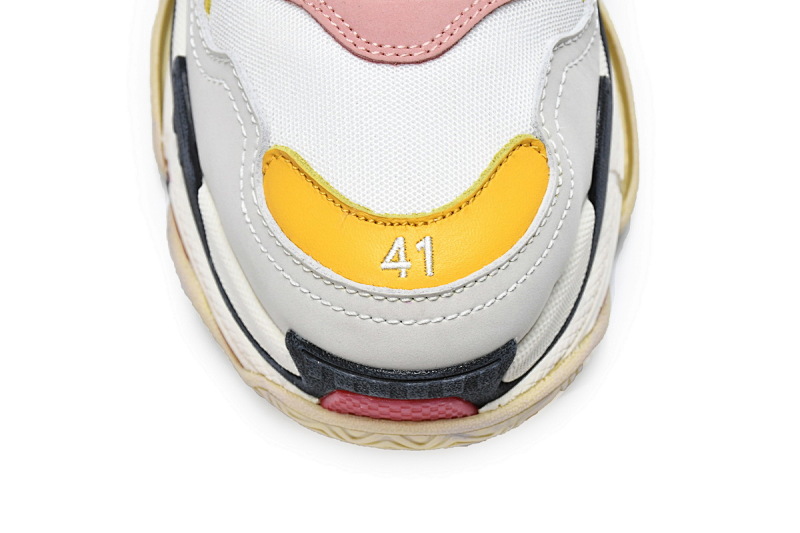 【CA0LJ】白浅粉 巴黎1代复古老爹鞋 524038 W09O5 9035 Balenciaga Triple S White Light Pink