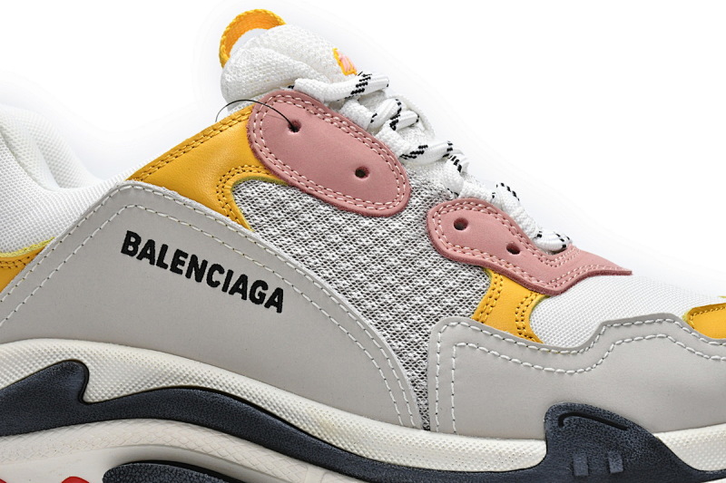 【CA0LJ】白浅粉 巴黎1代复古老爹鞋 524038 W09O5 9035 Balenciaga Triple S White Light Pink