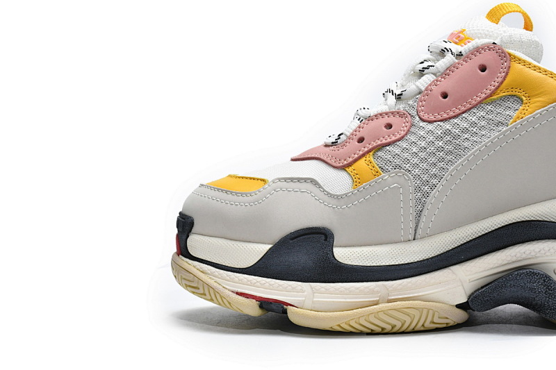 【CA0LJ】白浅粉 巴黎1代复古老爹鞋 524038 W09O5 9035 Balenciaga Triple S White Light Pink