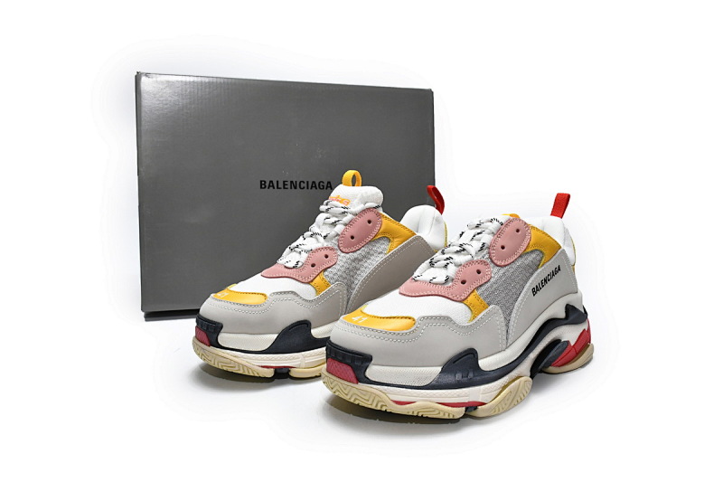 【CA0LJ】白浅粉 巴黎1代复古老爹鞋 524038 W09O5 9035 Balenciaga Triple S White Light Pink