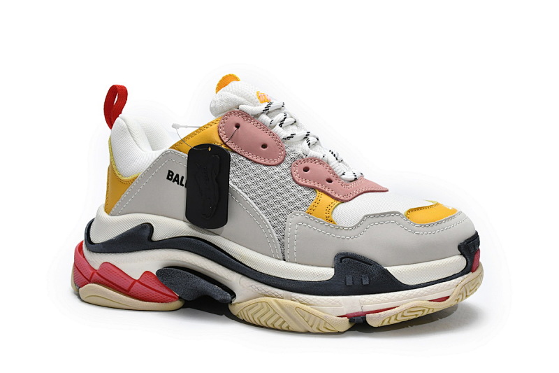【CA0LJ】白浅粉 巴黎1代复古老爹鞋 524038 W09O5 9035 Balenciaga Triple S White Light Pink