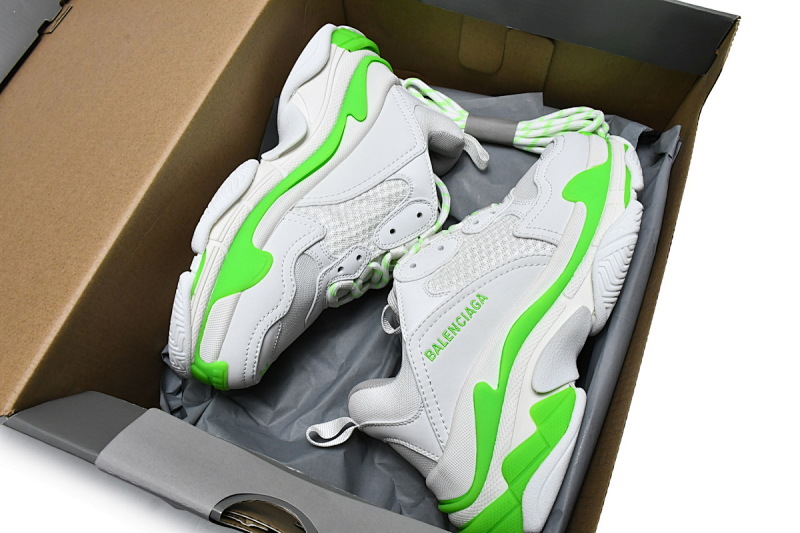 【CA0LJ】白灰绿 巴黎1代复古老爹鞋 524039 W2CA3 5390 Balenciaga Triple S White Grey Green