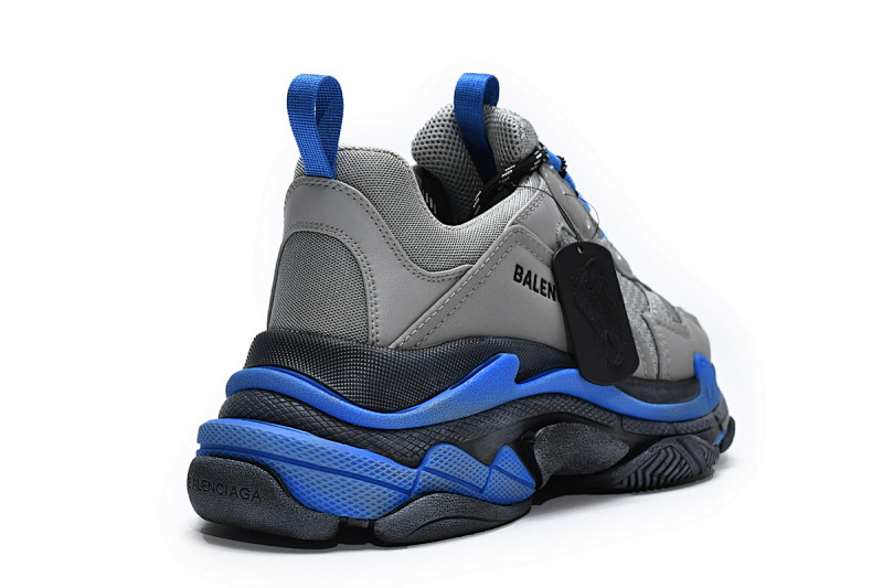 【CA0LJ】中灰宝兰 巴黎1代复古老爹鞋 536737 W09ON1 9018 Balenciaga Triple S Grey Sapphire