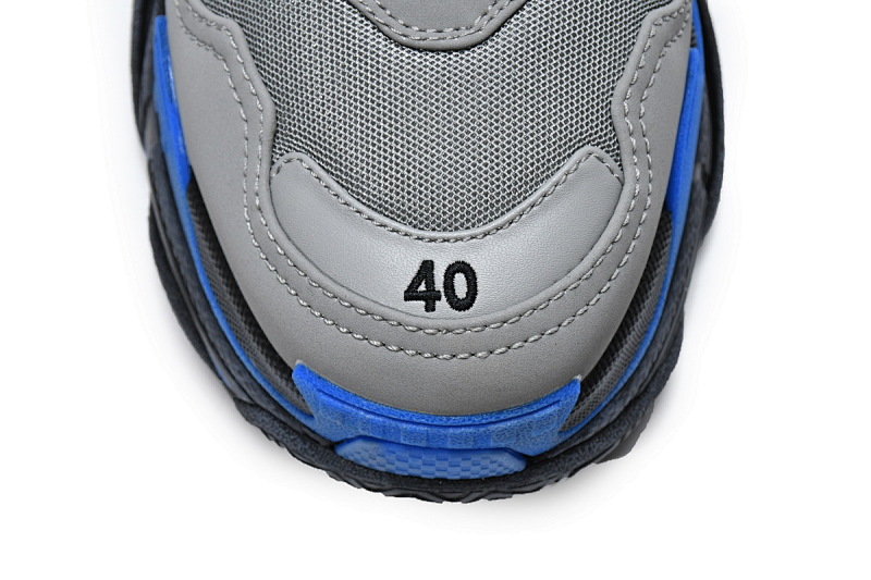 【CA0LJ】中灰宝兰 巴黎1代复古老爹鞋 536737 W09ON1 9018 Balenciaga Triple S Grey Sapphire