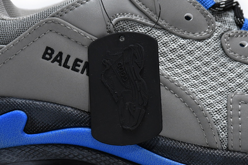【CA0LJ】中灰宝兰 巴黎1代复古老爹鞋 536737 W09ON1 9018 Balenciaga Triple S Grey Sapphire