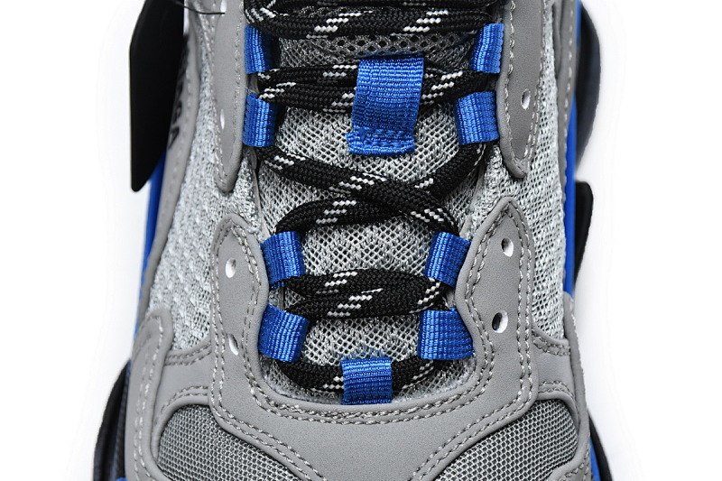 【CA0LJ】中灰宝兰 巴黎1代复古老爹鞋 536737 W09ON1 9018 Balenciaga Triple S Grey Sapphire
