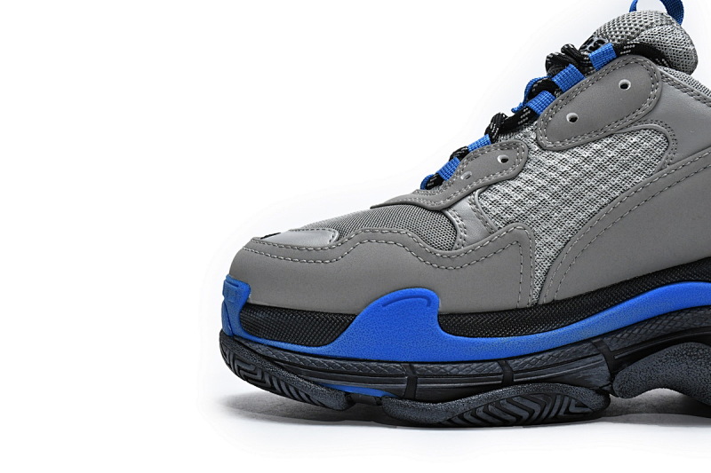 【CA0LJ】中灰宝兰 巴黎1代复古老爹鞋 536737 W09ON1 9018 Balenciaga Triple S Grey Sapphire