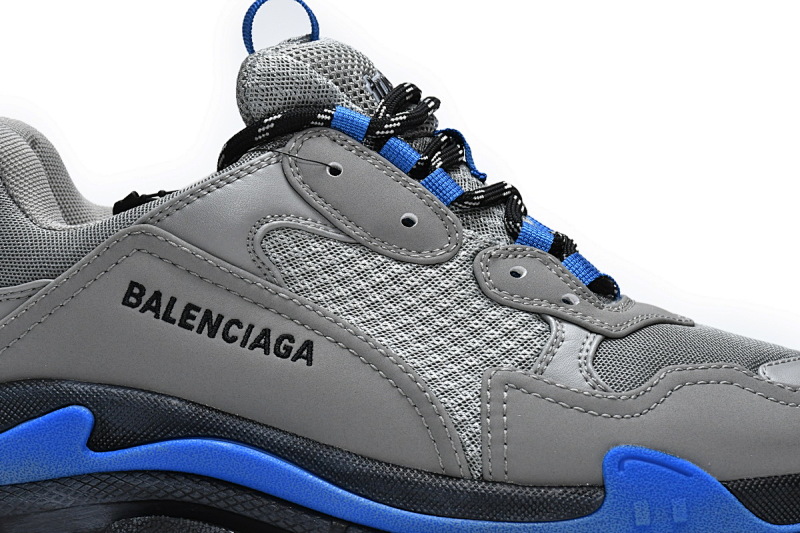 【CA0LJ】中灰宝兰 巴黎1代复古老爹鞋 536737 W09ON1 9018 Balenciaga Triple S Grey Sapphire