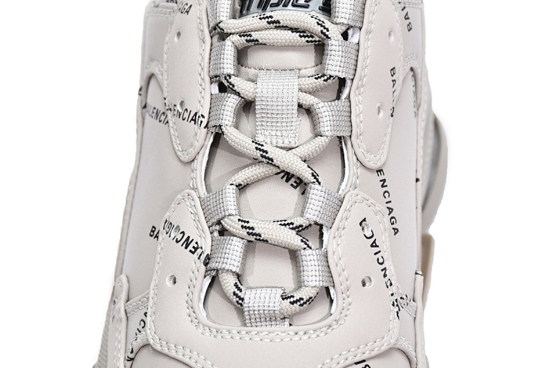 【CA0LJ】卡其联名 巴黎世家8层组合TPU复古鞋 524039 W2FA1 9710 Balenciaga Triple S Letter Beige
