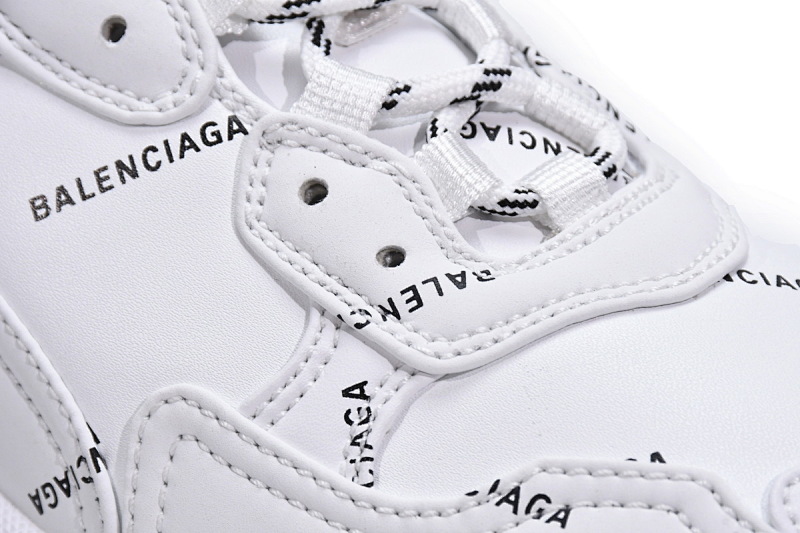 【CA0LJ】白黑紫联名 巴黎世家8层组合TPU复古鞋 524039 W2FA4 9155 Balenciaga Triple S Letter White Rose Red