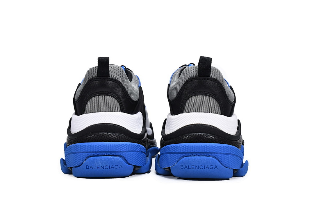 【CA0LJ】黑白蓝 巴黎世家8层组合TPU复古鞋 536737 W2CA1 4124 Balenciaga Triple S Black White Blue