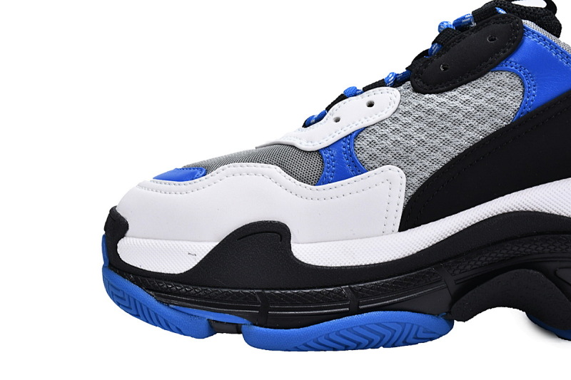 【CA0LJ】黑白蓝 巴黎世家8层组合TPU复古鞋 536737 W2CA1 4124 Balenciaga Triple S Black White Blue