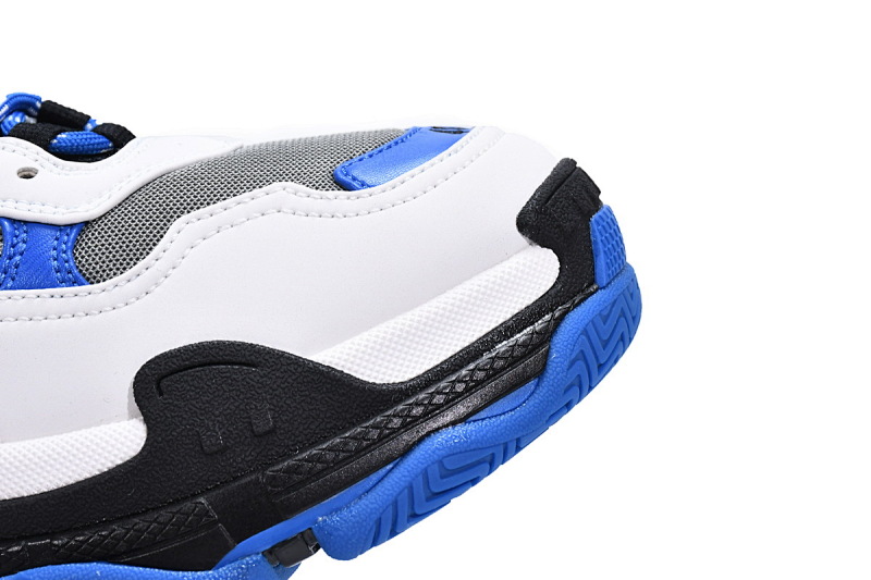 【CA0LJ】黑白蓝 巴黎世家8层组合TPU复古鞋 536737 W2CA1 4124 Balenciaga Triple S Black White Blue