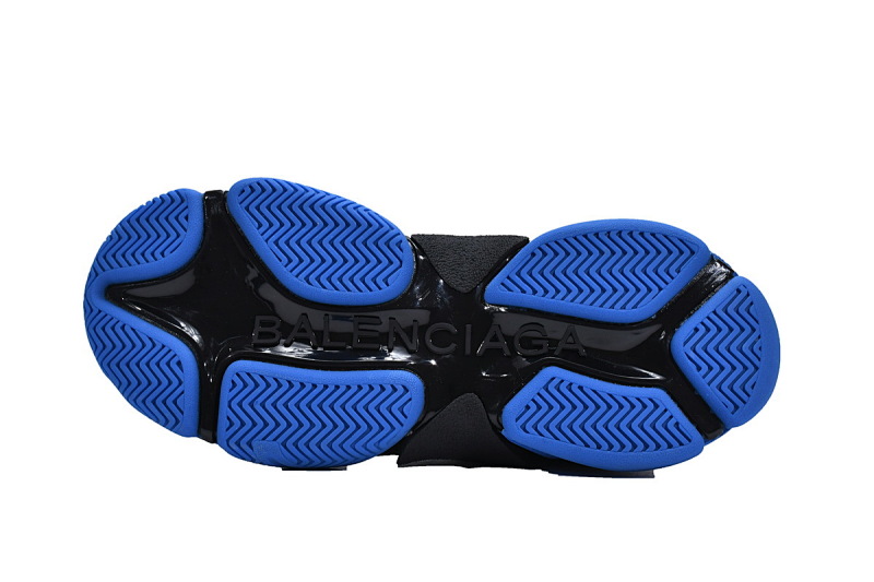 【CA0LJ】黑白蓝 巴黎世家8层组合TPU复古鞋 536737 W2CA1 4124 Balenciaga Triple S Black White Blue