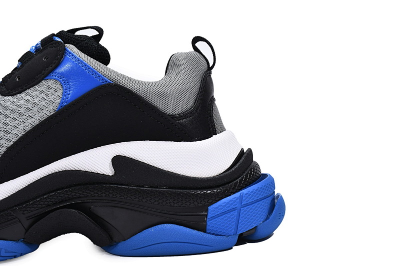 【CA0LJ】黑白蓝 巴黎世家8层组合TPU复古鞋 536737 W2CA1 4124 Balenciaga Triple S Black White Blue