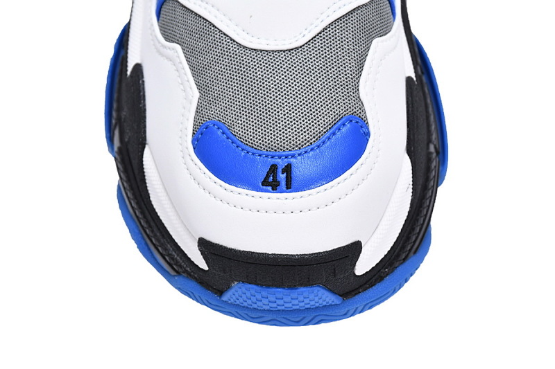 【CA0LJ】黑白蓝 巴黎世家8层组合TPU复古鞋 536737 W2CA1 4124 Balenciaga Triple S Black White Blue