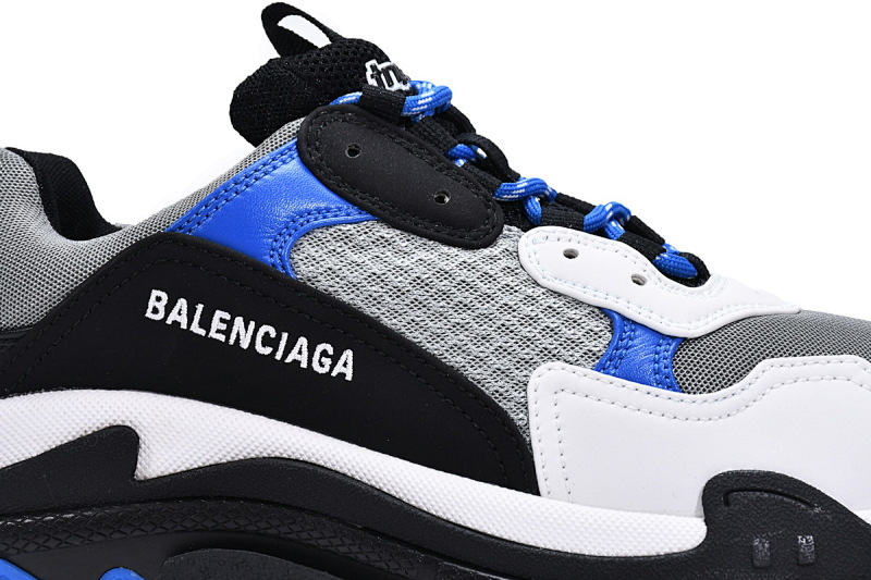 【CA0LJ】黑白蓝 巴黎世家8层组合TPU复古鞋 536737 W2CA1 4124 Balenciaga Triple S Black White Blue