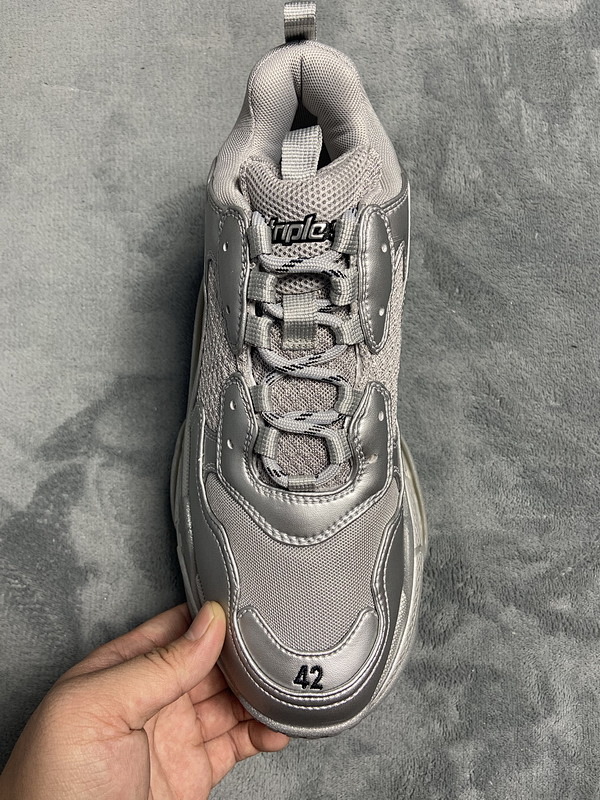 【CA0LJ】银黑 巴黎世家8层组合TPU复古鞋 536737 W2FS2 8100 Balenciaga Triple S Light Gray Silver