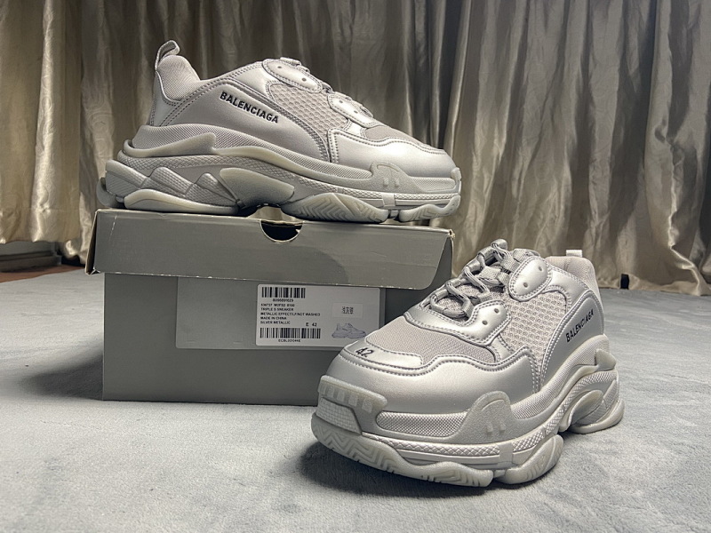 【CA0LJ】银黑 巴黎世家8层组合TPU复古鞋 536737 W2FS2 8100 Balenciaga Triple S Light Gray Silver