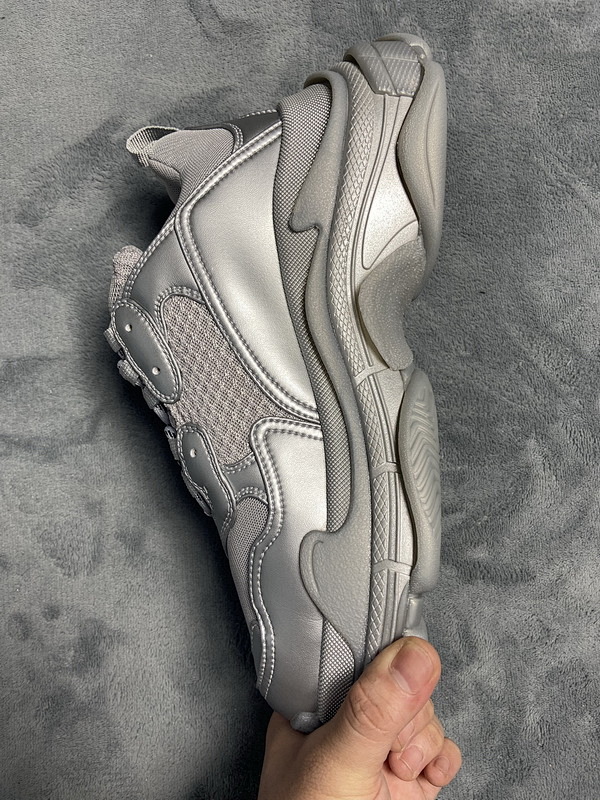 【CA0LJ】银黑 巴黎世家8层组合TPU复古鞋 536737 W2FS2 8100 Balenciaga Triple S Light Gray Silver