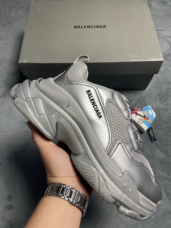 【CA0LJ】银黑 巴黎世家8层组合TPU复古鞋 536737 W2FS2 8100 Balenciaga Triple S Light Gray Silver
