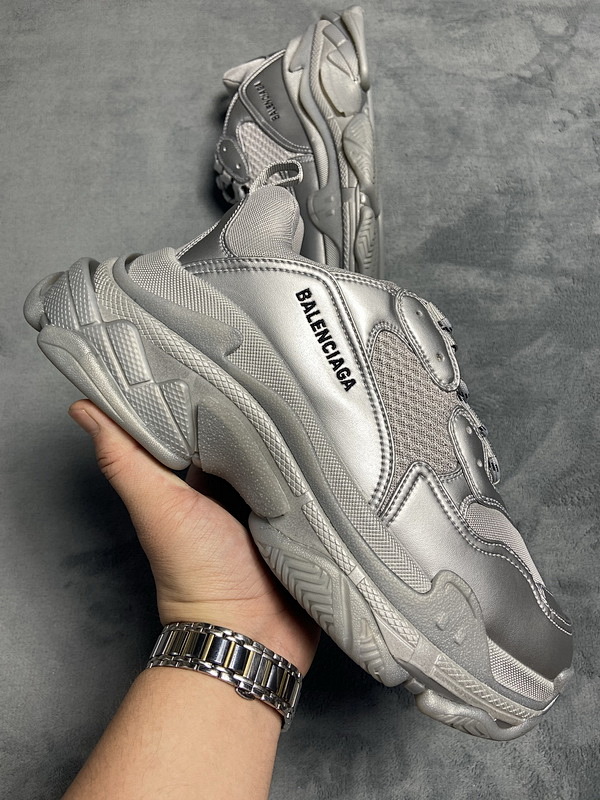 【CA0LJ】银黑 巴黎世家8层组合TPU复古鞋 536737 W2FS2 8100 Balenciaga Triple S Light Gray Silver