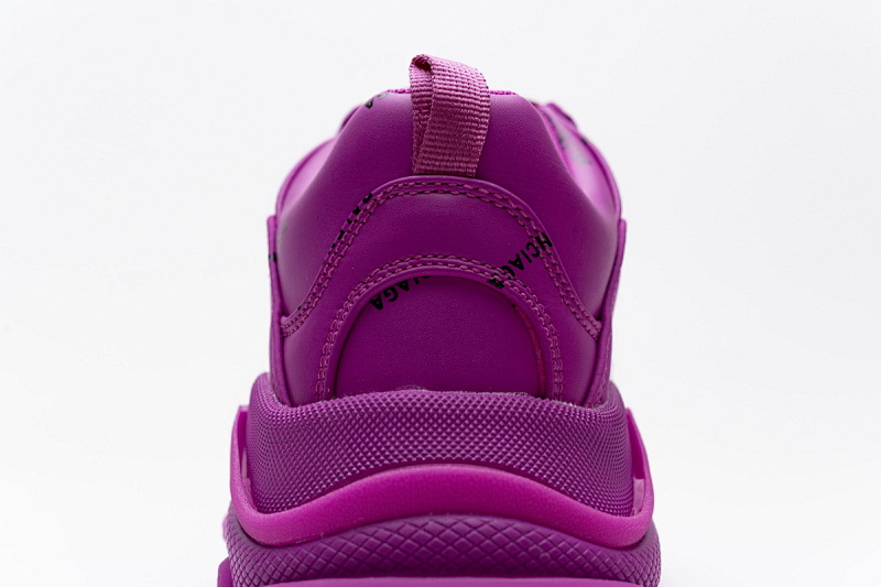 【CA0LJ】紫红联名 巴黎世家8层组合TPU复古鞋 524039 W2FA1 7634 Balenciaga Triple S Letter Pulm Powder