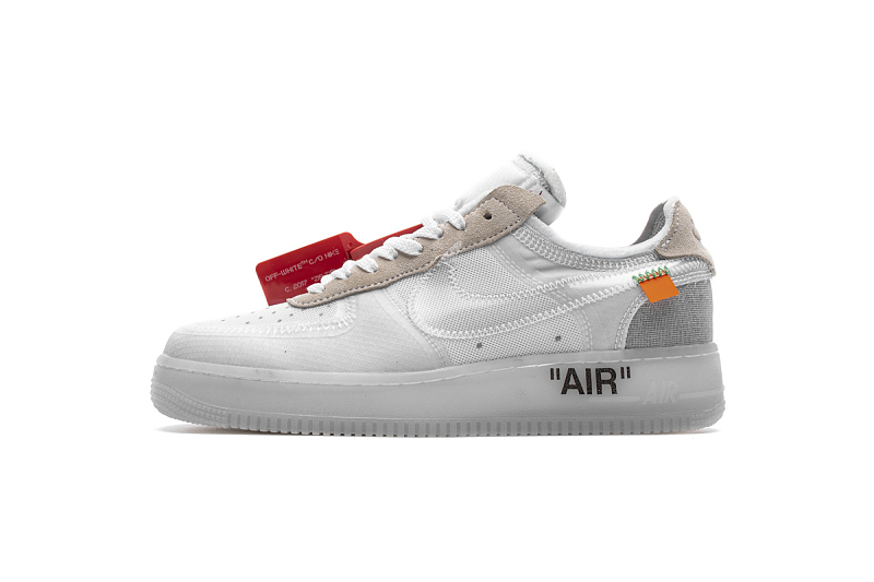 【BD5QF】-204白色联名网 耐克空军一号板鞋 AO4606-100 OFF White X Air Force 1 Low White