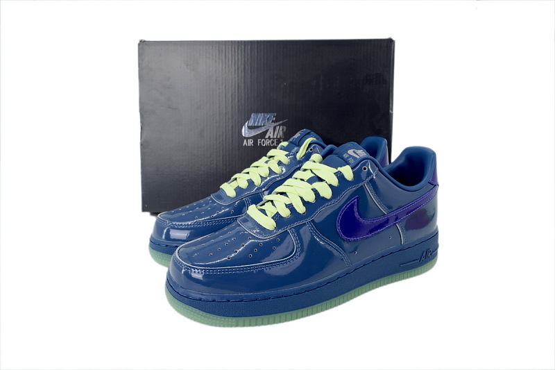【BA9GF】亮面兰色 G版耐克空军低帮板鞋 IO4489-400 Nike Air Force 1 Low QS 'Mystic Navy'