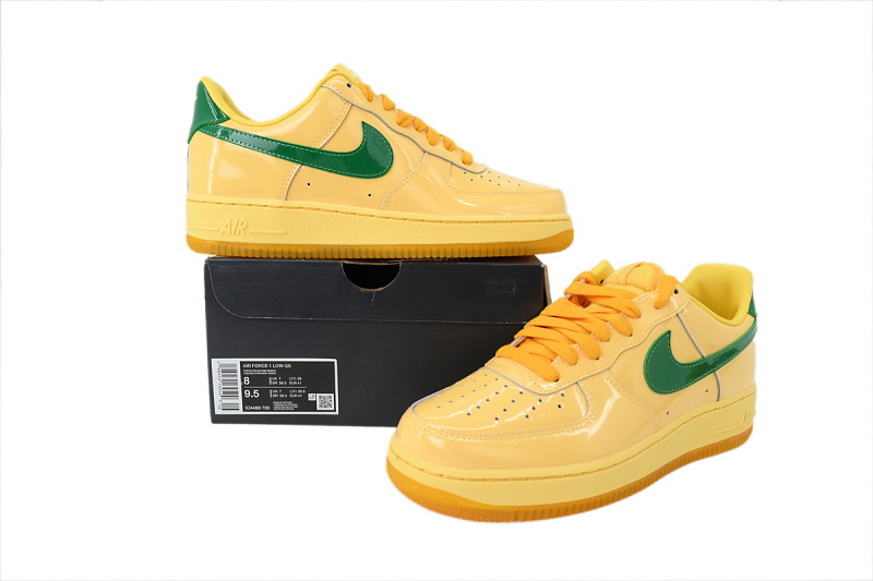 【BA9GF】亮面黄色 G版耐克空军低帮板鞋 IO4489-700 Nike Air Force 1 Low 'Patent Leather Topaz Gold'