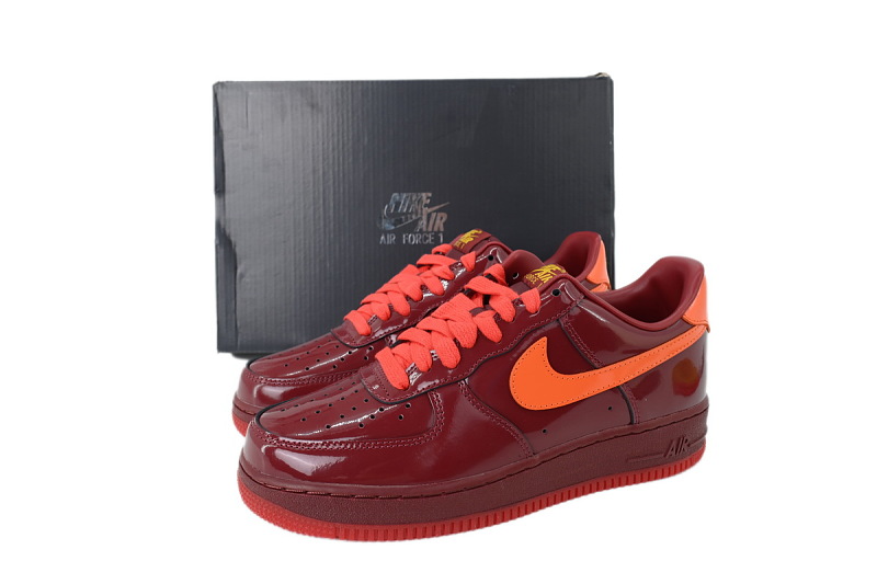【BA9GF】红色空军 G版耐克空军低帮板鞋 IO4489-601 Nike Air Force 1 Low 'Patent Leather Dark Team Red'