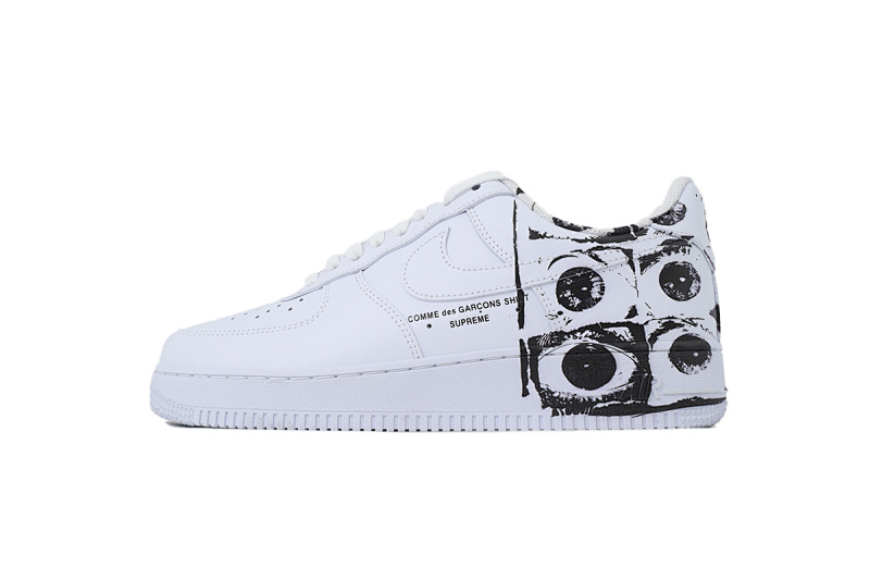 【BA9GF】空军涂鸦 G版耐克空军低帮板鞋 923044-100  Supreme x Comme des Garçons SHIRT x Nike Air Force 1 Low 'Eyes'