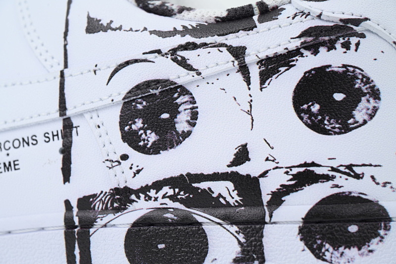 【BA9GF】空军涂鸦 G版耐克空军低帮板鞋 923044-100  Supreme x Comme des Garçons SHIRT x Nike Air Force 1 Low 'Eyes'