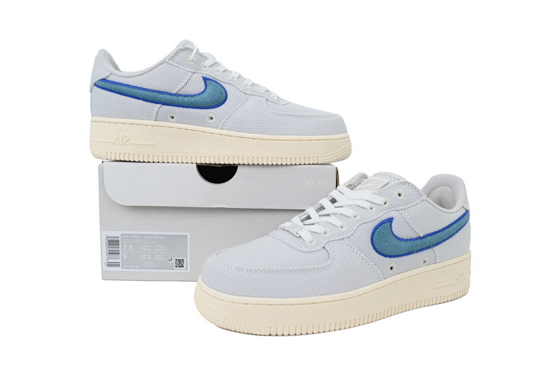 【BA9QF】电绣勾 耐克空军一号板鞋 HV1204-001 Nike Air Force 1 Low 'Canvas Pack - Photon Dust Game Royal'