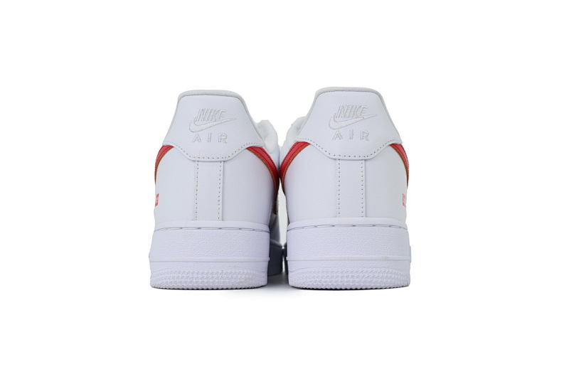 【BA5GF】Sup白红 G版耐克空军低帮板鞋  CU9225-101 Supreme x Air Force 1 Low'Box Logo-Speed Red'Shanghai Exclusive