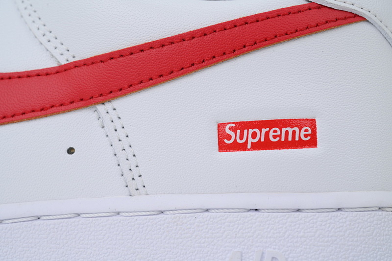 【BA5GF】Sup白红 G版耐克空军低帮板鞋  CU9225-101 Supreme x Air Force 1 Low'Box Logo-Speed Red'Shanghai Exclusive