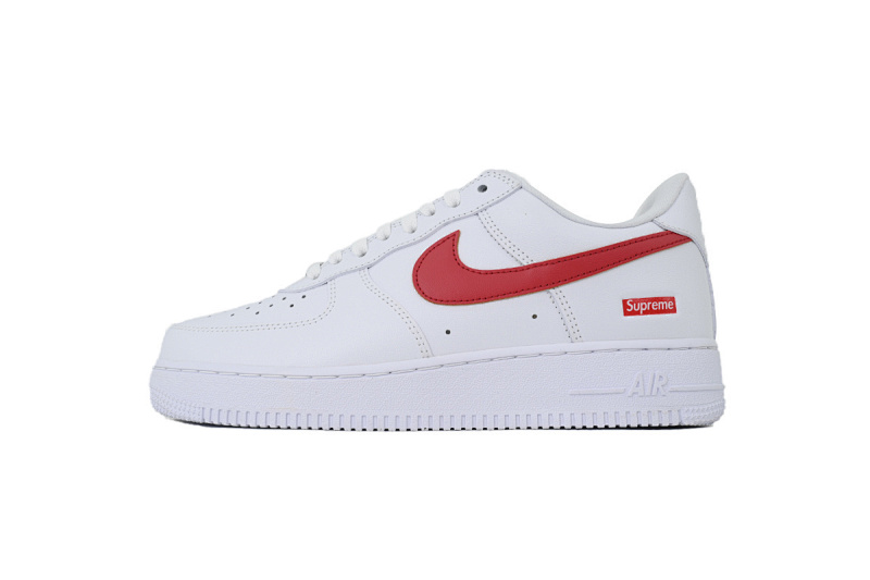 【BA5GF】Sup白红 G版耐克空军低帮板鞋  CU9225-101 Supreme x Air Force 1 Low'Box Logo-Speed Red'Shanghai Exclusive