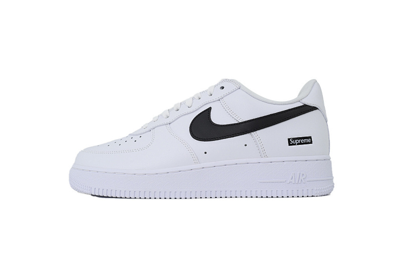 【BA5GF】Sup白黑  G版耐克空军低帮板鞋  CU9225-102 Nike Supreme x Air Force 1 Low 'Box Logo - White Black'