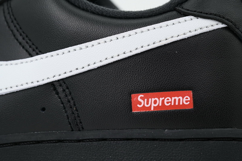 【BA5GF】SUP黑武士黑白 G版耐克空军低帮板鞋 CU9225-001  Nike Supreme x Air Force 1 Low Black Warrior Black And White