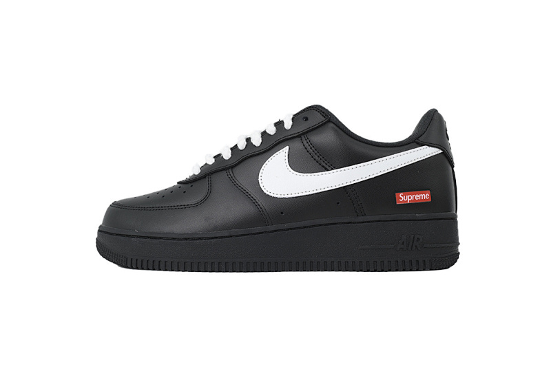 【BA5GF】SUP黑武士黑白 G版耐克空军低帮板鞋 CU9225-001  Nike Supreme x Air Force 1 Low Black Warrior Black And White