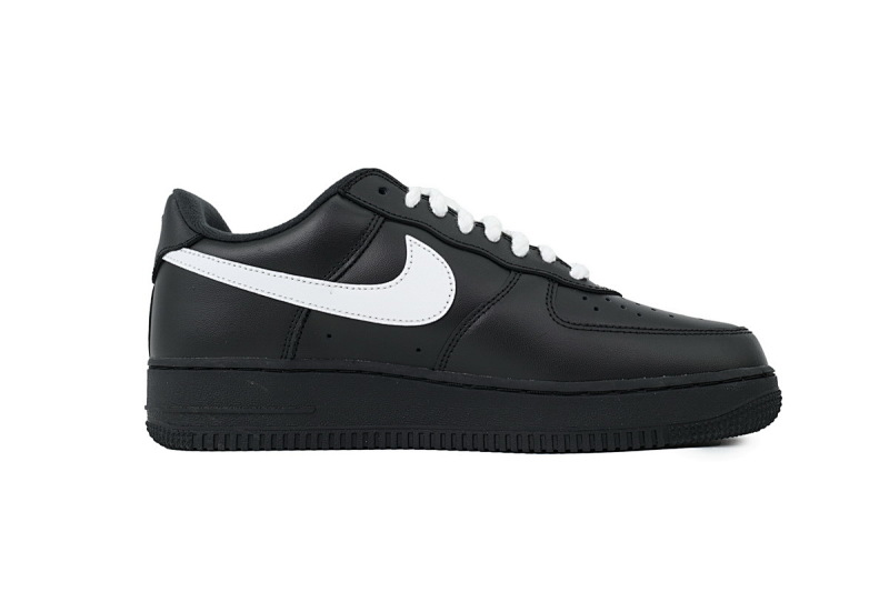 【BA5GF】SUP黑武士黑白 G版耐克空军低帮板鞋 CU9225-001  Nike Supreme x Air Force 1 Low Black Warrior Black And White